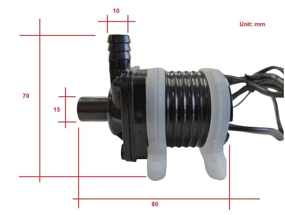 12V Submersible Water Circulation Pump Hydroponics Aquarium Pond (DC600/12V) - Farmtek Australia