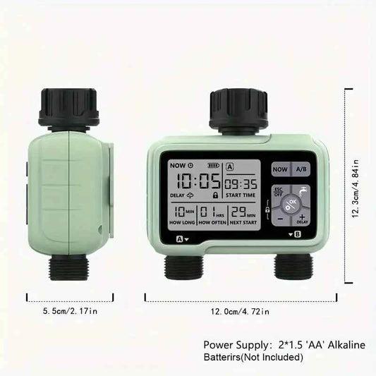 Water Timer Smart Timer 2-Outlet Automatic Watering Drip Irrigation Equipment