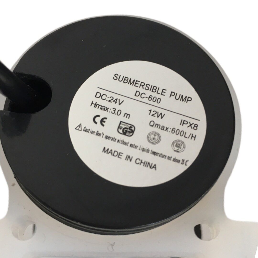 24V Submersible Water Circulation Pump Hydroponics Aquarium Pond (DC600/24V)