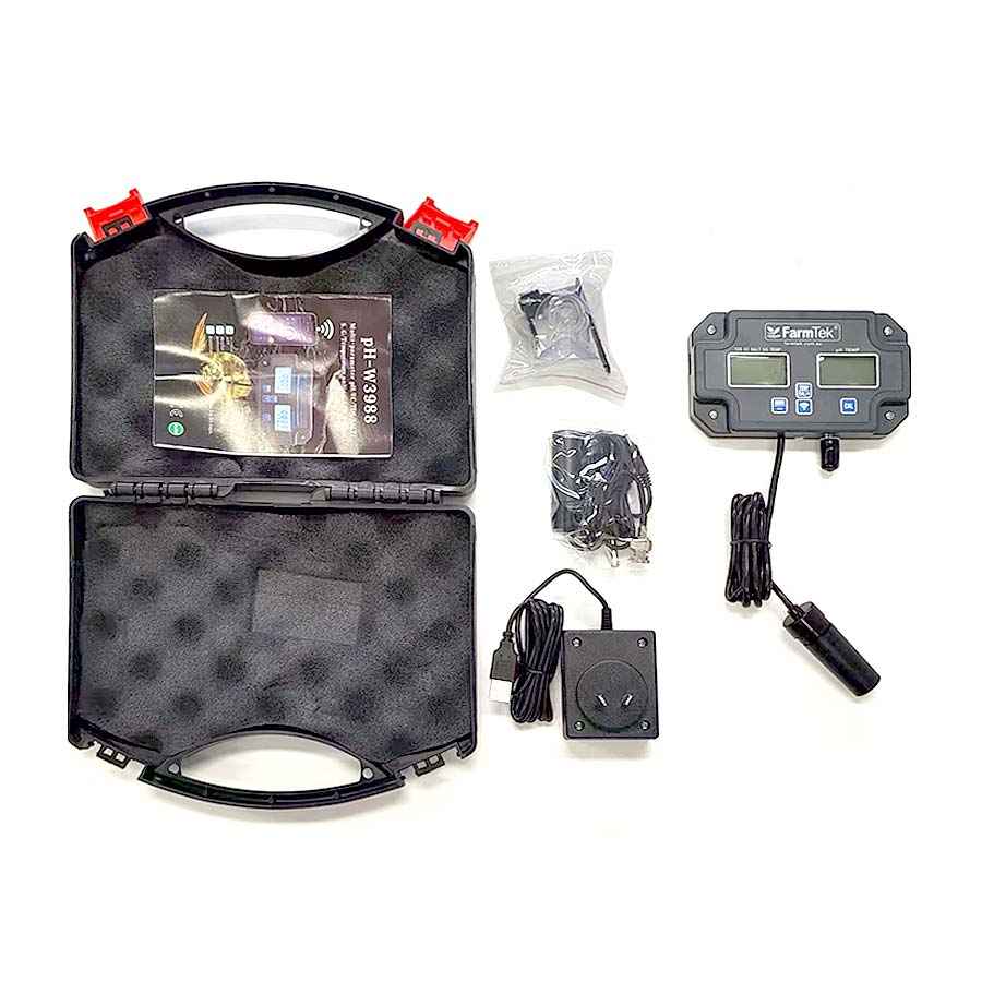 FarmTek® 6 in 1 Water Condition Monitor pH+EC+TDS+Salt+SG+Temp Monitor Probe Tester (WiFi) Export to Excel - Farmtek Australia