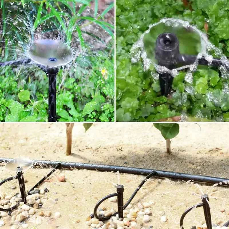 20pcs Adjustable Plastic Drip Irrigation Emitters with 360-Degree Full-Circle Flow Sprinkler Heads - Farmtek Australia