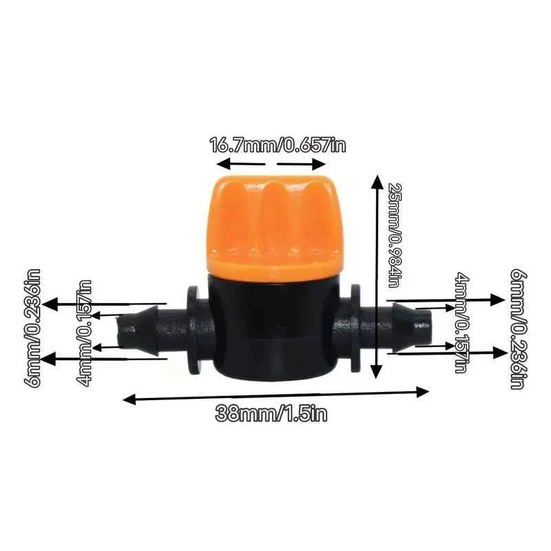 20pcs Mini Garden Hose Valves Plastic Irrigation Hose Valve Switch