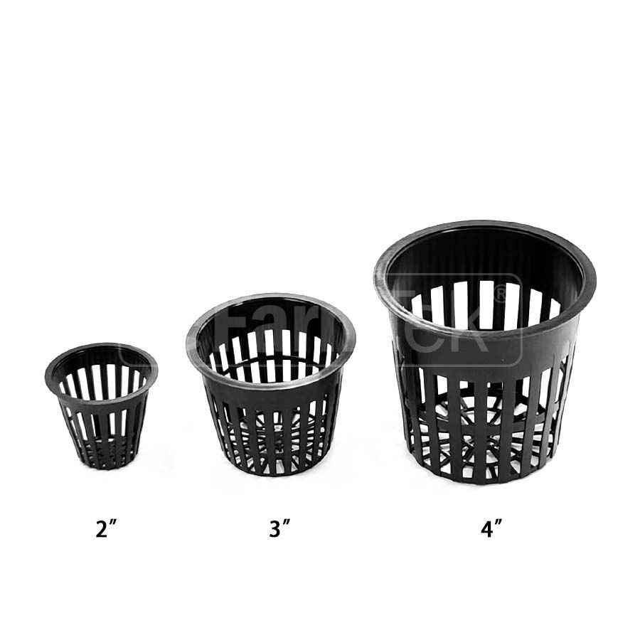 5pcs 4" Black Hydroponic Net Pots Mesh Pots Baskets Aeroponic