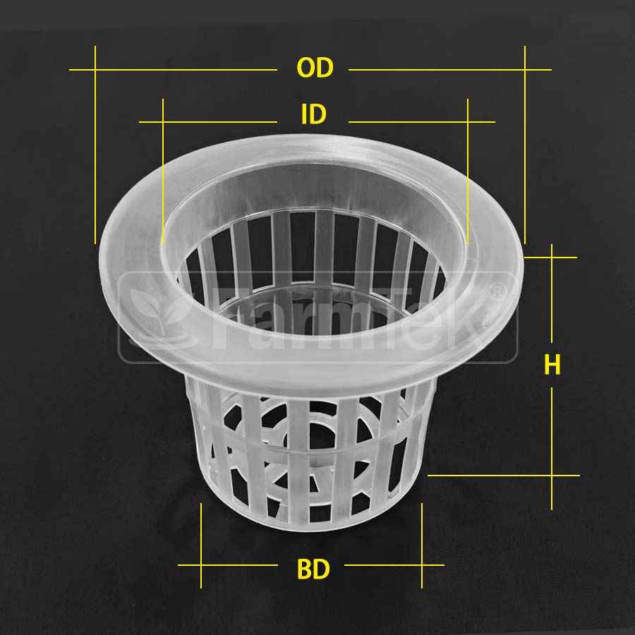 30pcs #45 Hydroponic Net Pots 45mm Mesh Pots Baskets Aeroponic