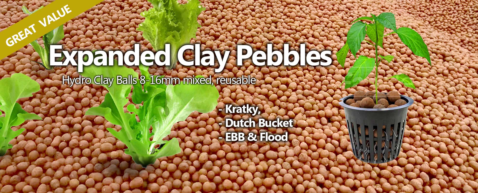 Farmtek Expanded CLay Pebbles