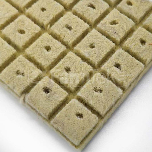 Rock Wool Cubes Plugs Hydroponics Propagation Grow Medium 25x25x40mm Top Split (100 pcs)