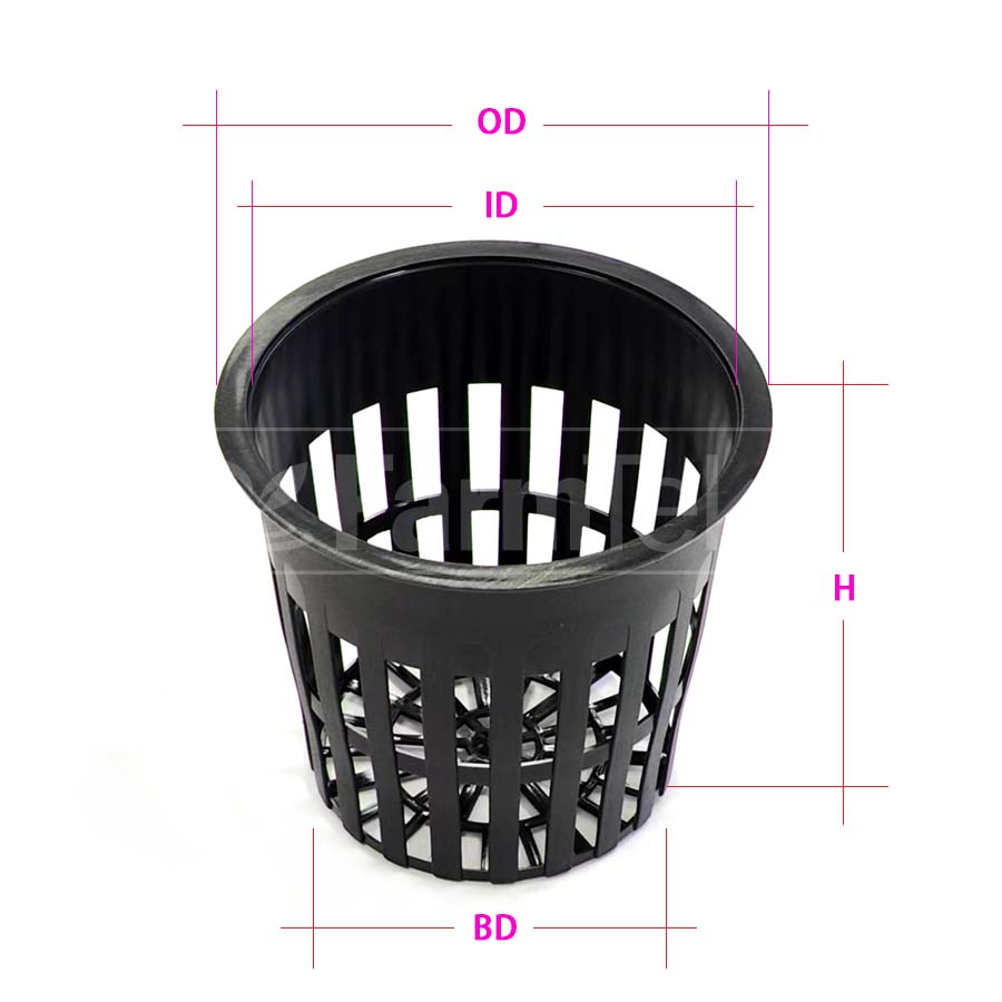 30pcs 2" Black Hydroponic Net Pots Mesh Pots Baskets Aeroponic