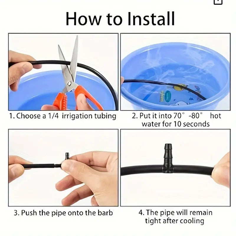280pcs Barbed Connector Drip Irrigation Accessories Kit
