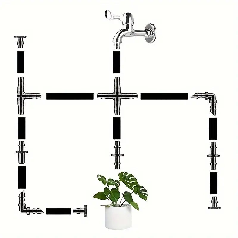 280pcs Barbed Connector Drip Irrigation Accessories Kit