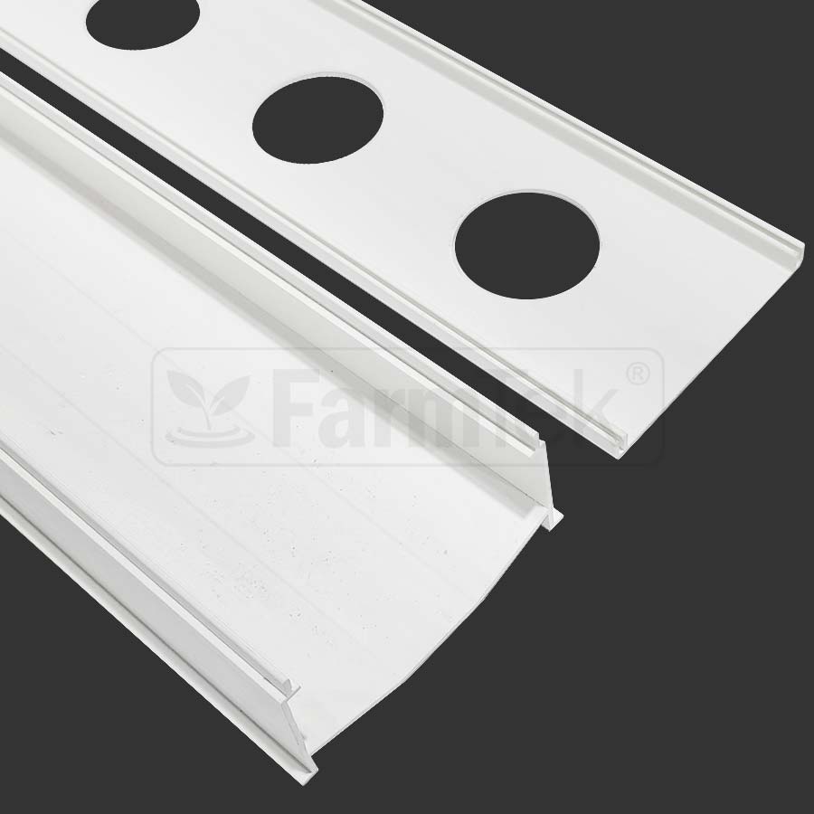 FarmTek® Hydroponic NFT Channels Nutrient Film Technique 100x50 2.9M + Lid (200mm Hole Distance) SELF PICKUP ONLY